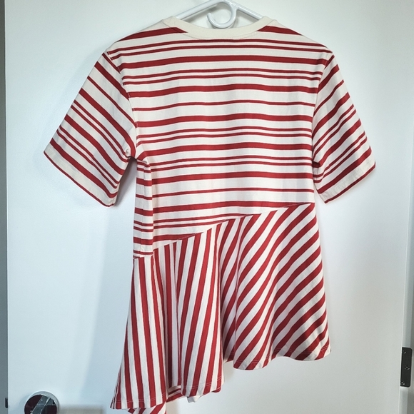 UNIQLO JW ANDERSON FLARED HEM STRIPED T-SHIRT - Picture 6 of 9